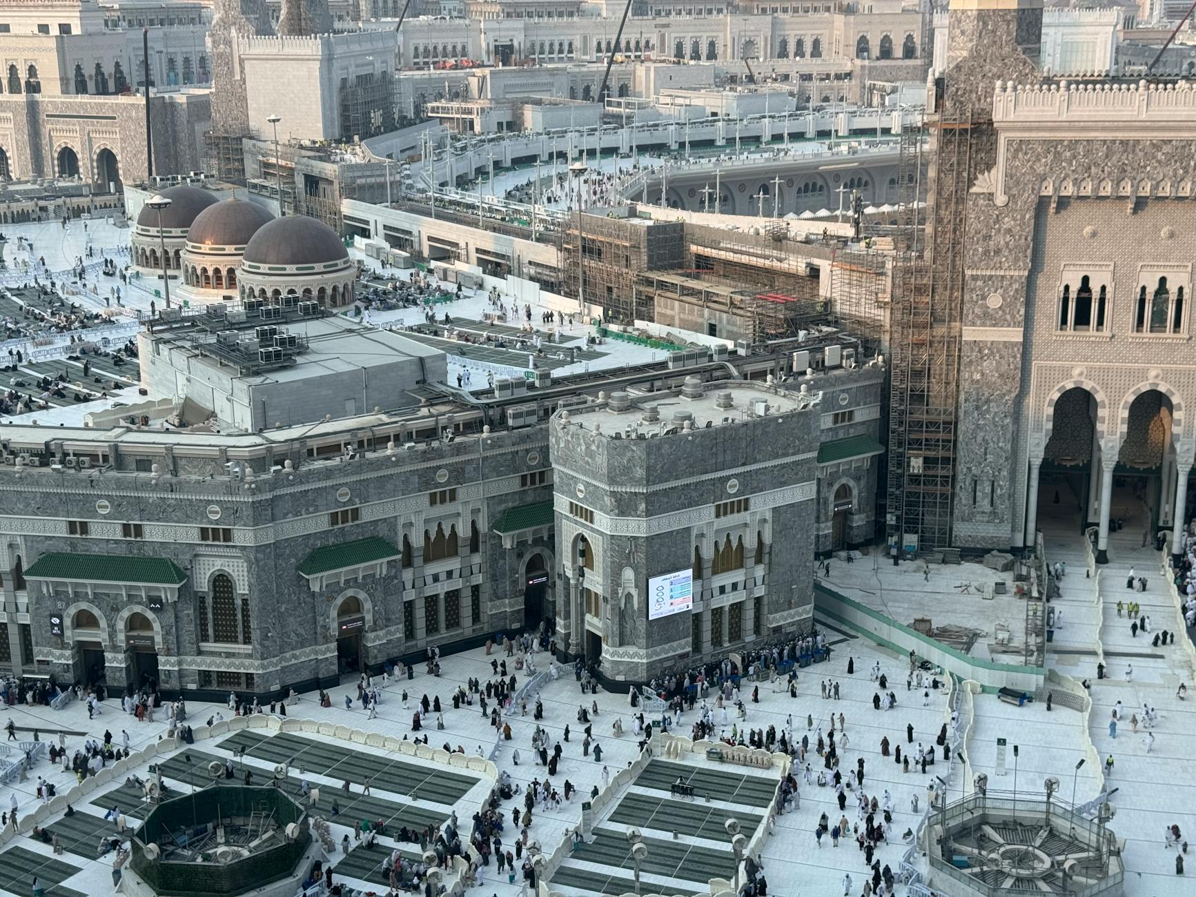 Panorama Masjid al-Haram w Mekce z lotu ptaka